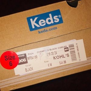 Keds Shoes - New ♣️ BLACK KEDS Champion Canvas Shoes Size 6 Keds Shoes - New ♣️ BLACK KEDS Champion Canvas Shoes Size 6